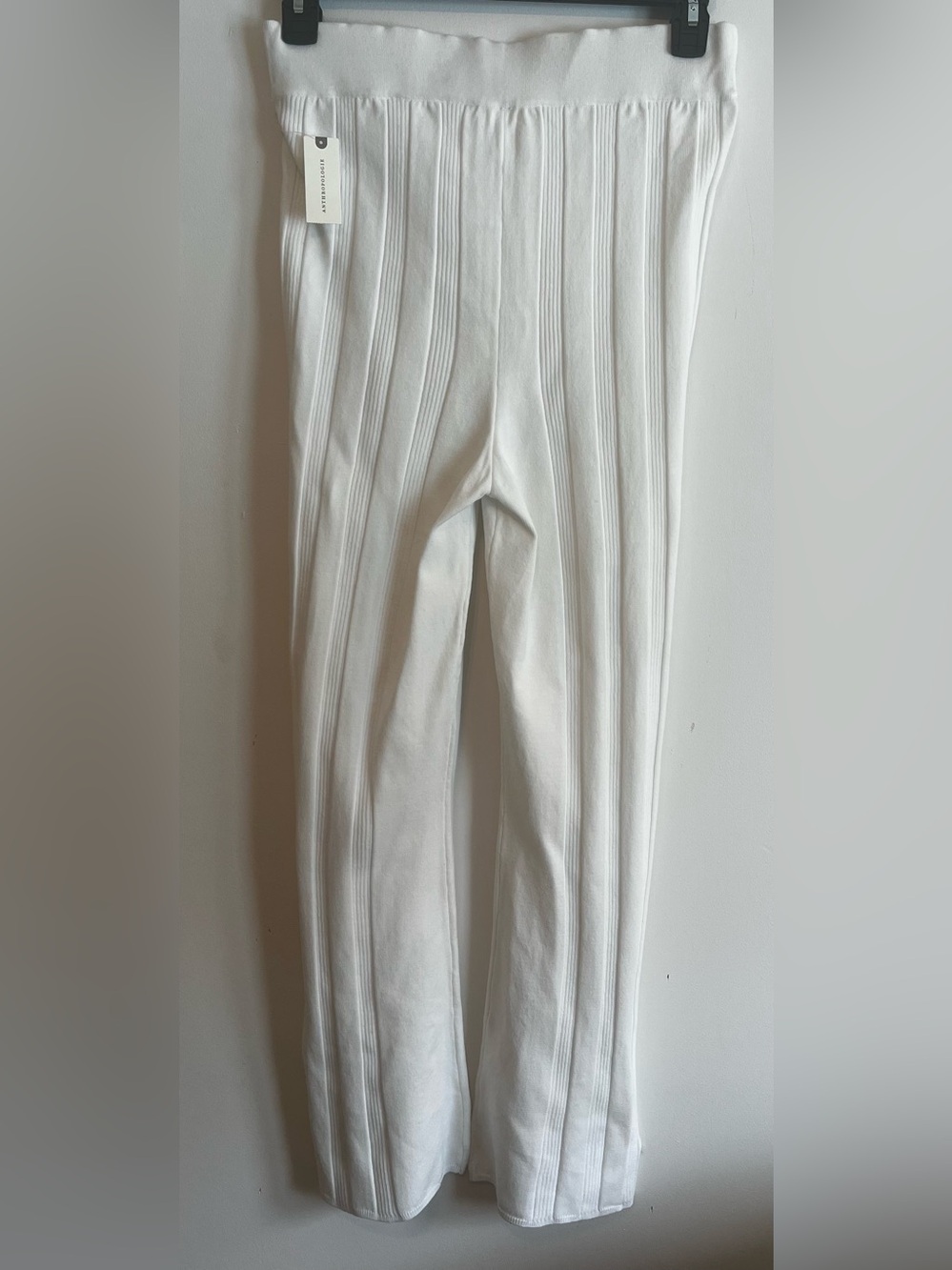 Anthropologie Daily Practice Flare Sweater Pants Ivory Medium NWT - Picture 5 of 12